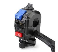 Motorrad Lenkerschalter Universal Rechts Links Paar 7/8 Zoll Hupe Blinker Motorstopp Fern Abblendlicht Zündstoppschalter Schwarz(Schwarz)