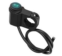 Motorrad-Lenkerschalter, universeller Motorrad-Scheinwerferschalter mit grüner Kontrollleuchte für Motorradlicht, Fahrradlicht, Scheinwerfer