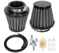 Motorrad Luftfilter 38mm Pilzform Edelstahl Mesh für Vergaser Einlass für Dirt Bike für atv für quad Go-Kart Rasenmäher(Black)
