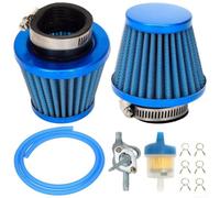 Motorrad Luftfilter 38mm Pilzform Edelstahl Mesh Vergaser Einsatz Air Filter Pod für ATV Go-Kart Rasenmäher Kettensäge(Blue)
