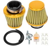 Motorrad Luftfilter 38mm Pilzform Edelstahl Mesh Vergaser Einsatz Air Filter Pod für ATV Go-Kart Rasenmäher Kettensäge(Yellow)