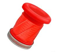 Motorrad Luftfilter Adapter für Vergaser - Robuster ABS Einsatz mit Carbon für optik für ATV für Dirt Bike Moped Scooter Rasenmäher Kettensäge(Red)