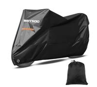 Motorrad Moped Abdeckplane,210D Wasserfestes Motorcycle Cover 245x105x125cm | Winterfest, UV-Beständiges, mit Schlossloch, Roller Abdeckung Haube Outdoor für Motorroller Moped Mofa, Schwarz