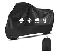 Motorrad Moped Abdeckplane,210D Wasserfestes Motorcycle Cover 265x105x125cm | Winterfest, UV-Beständiges, Roller Abdeckung Haube Outdoor für Motorroller Moped Mofa Schwarz