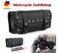 Motorrad PU Satteltaschen Gepäcktaschen Werkzeugtasche Seiten Koffer Schwarz
