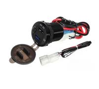 Motorrad QC3.0 USB-Ladegerät 12V Steckdosenstecker Stecker Doppel-USB-Steckdosenkabel,für Honda NX500 NX400 CB500X CB400X