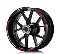 Motorrad-Radaufkleber Für Honda Forza 750 350 Forza125/250/350 Reflektierende Streifen Felgenaufkleber Roller Zubehör Wasserdicht Schmücken (Color : Front 15 Rear 14 A)