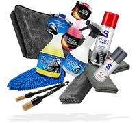 Motorrad Reinigung & Pflege Bundle - Dr. Wack S100 Reiniger + Schnellreiniger + Felgenreiniger + Kettenreiniger + Kettenspray - detailmate Trockentuch & Tücher + Nuke Guys Pinsel + Waschhandschuh