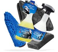Motorrad Reinigung, Trocknen & Detailer Bundle - Dr. Wack S100 Total Reiniger Plus + Bike Detailer S100 Schnellreiniger + detailmate Trockentuch & Poliertuch + Microfiber Monkey Waschhandschuh
