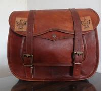 Motorrad Satteltaschen 1 Seitentasche Tasche braun Leder Packtaschen 1 Tasche