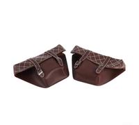 Motorrad-Satteltaschen aus PU-Leder, Seitentaschen, wasserdicht, Gepäckaufbewahrung für Honda, Suzuki, Kawasaki, Cruiser, Touring, Schwarz, Braun, Paar (braun)