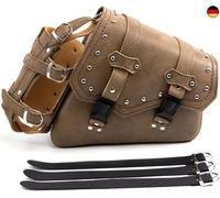 Motorrad-Satteltaschen - Braunes PU-Leder Schwingentasche Seitentaschen