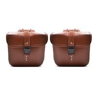 Motorrad-Satteltaschen Pu-Leder Seitenwerkzeugtasche Gepäck Schwarz und Braun Für Schatten(Brown)