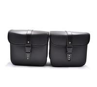 Motorrad-Satteltaschen Pu-Leder Seitenwerkzeugtasche Gepäck Schwarz und Braun Für Schatten(Schwarz)