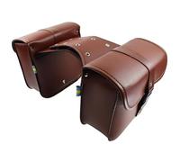 Motorrad-Satteltaschen PU-Leder Seitliche Werkzeugtaschen/Gepäcktaschen Schwarz/Braun Für Harley Für Sportster 883 1200 XL(Brown)