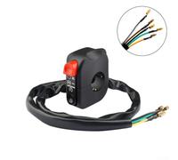 Motorrad Schalter 22mm Lenkerschalter DC12V EIN AUS Kippschalter mit LED für lichtschalter für Scheinwerfer Nebelscheinwerfer für atv für quad für Dirt Bike für e-bike Roller 62cm Kabel Schwarz