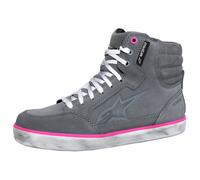 Motorrad Schuhe Alpinestars J-6 WP Stella Farbe: Grau/Fuchsia Gr: 5,5=(37)