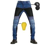Motorrad-Schutzhose,Damen/Herren-Hommes Motorrad-aus Atmungsaktivem-Jeans Aus Kevlar-Gewebe,Sportliche Motorrad Hose Mit Protektoren Sturzfeste Motorradhose Geradem Bein Biker Pants (Blue,XXXL)