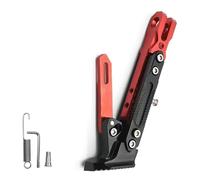 Motorrad Seitenständer für Yamaha XSR 700, Aluminiumlegierung Material HöHenverstellbar rutschfeste Verbreiterte Basis Motorrad Ständer,Red