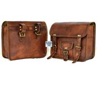 Motorrad Seitentasche braun Leder Seitentasche zwei Satteltaschen Satteltasche