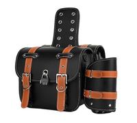 Motorrad Seitenwerkzeugtasche, Leder Motorrad Satteltaschen, PU Leder Überwurf Werkzeugtaschen, Schnellverschlussschnallen, Reitzubehör, 1 Paar Gepäcktaschen mit Passwortsperre für Motorräder,Braun