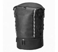 Motorrad Sissy Bar Rückenlehnentasche, 37 l, großes Fassungsvermögen, PU-Leder, Hecktasche mit Regenschutz, wasserdichte Gepäcktasche mit Helmnetz