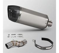 Motorrad Slip-on Line Auspuff Giant Shield Schalldämpfer Verbindungsadapter Mittelverbindungsrohr Für Benelli TRK502X TRK552X Moto-Cross(Style 1)