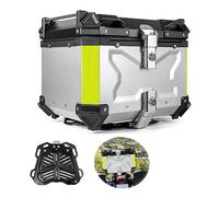 Motorrad Topcase Alu Reisen Motorradkoffer Helmkoffer Wasserdicht Top Case Gepäckträger Koffer 45L 55L 65L 80L 100L Heckkasten Aufbewahrungsbox Für Roller, Mofa, Quad, Mit Platte ( Color : Silber , Si