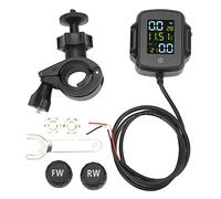 Motorrad TPMS, Reifendruck-Kontrollsystem mit 2 Externen Sensoren, Motor Auto Reifen Alarm Sensor TMPS für Motorrad-Roller, Hohe Genauigkeit, QC 3.0 Schnellladeausgang