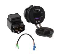 Motorrad-USB-Ladegerät, DC12 V, Dual-Port-PD-Schnellladung und USB 3.0-Steckdose, passend für Versys650 2014 2020, Versys1000 2014 2020, VersysX300 2017 2020, wasserabweisender,