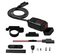Motorrad USB Steckdose Wasserdicht mit Voltmeter und Schalter Auto Ladegerät für Motorrad SUV DC12V Boot