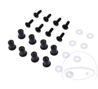 Motorrad Verkleidungsschrauben Satz Aluminium Schwarz 5x16 mm
