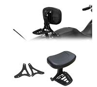 Motorrad Verstellbare Mehrzweck-Fahrer-Beifahrer-Rückenlehne Schwarz Für Harley Touring 2014 2015 2016 2017 2018 2020