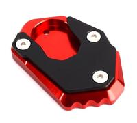 Motorrad Zubehör Seitenständer Vergrößerungsplatte für Kawasaki ER-6N ER6F Z650 Z900 Z900RS Z1000 Z1000SX Z800 NINJA 650 1000 Ninja1000sx Motorradständer Verlängerungspad aus CNC-Aluminium (Rot)