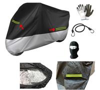 Motorradabdeckung für Maximaximoto kompatibel mit Harley Davidson 1200C Sportster 1200 Custom-XL 1200C Größe XL 246 x 105 x 127 cm wasserdichte PVC-Abdeckung Sonne Regen 250 g
