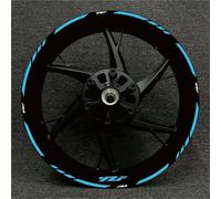 Motorradaufkleber Für Yamaha R1 R15 R125 R6 R7 MT-09 MT09 MT07 MT10 TRACER Motorrad Reflektierende Rim Aufkleber Rad Zubehör(Blu)