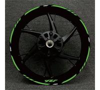 Motorradaufkleber Für Yamaha R1 R15 R125 R6 R7 MT-09 MT09 MT07 MT10 TRACER Motorrad Reflektierende Rim Aufkleber Rad Zubehör(Green)