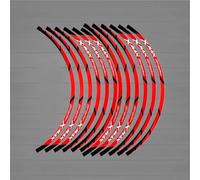 Motorradaufkleber Für Yamaha Xmax 300 250 125 Reifeninnenringstreifen Aufkleber Zubehör Motorrad Radnabe Reflektierende(Rosso)