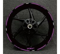 Motorradaufkleber Motorrad-Radaufkleber Für Yamaha R1 R15 R125 R6 R7 MT-09 MT09 MT07 MT10 TRACER -Streifen Reflektierende Felgenaufkleber Zubehör(Purple)