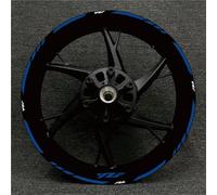 Motorradaufkleber Motorrad-Radaufkleber Für Yamaha R1 R15 R125 R6 R7 MT-09 MT09 MT07 MT10 TRACER -Streifen Reflektierende Felgenaufkleber Zubehör(Blu)