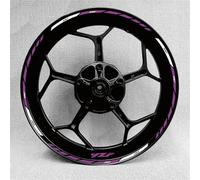 Motorradaufkleber Motorrad Reflektierende Radnabenaufkleber Rim Decals Zubehör Für Yamaha R1 R15 R125 R6 R7 MT-09 MT09 MT07 MT10 TRACER(Purple)