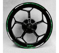 Motorradaufkleber Motorrad Rim Decals Zubehör Für Yamaha R1 R15 R125 R6 R7 MT-09 MT09 MT07 MT10 TRACER Reflektierende Rad Hub Aufkleber(Green)