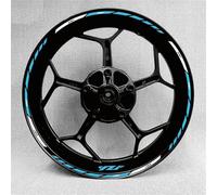Motorradaufkleber Reflektierende Motorrad-Radnabenaufkleber Für Yamaha R1 R15 R125 R6 R7 MT-09 MT09 MT07 MT10 TRACER Rim Decals Zubehör(Blu)