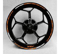 Motorradaufkleber Reflektierende Motorrad-Radnabenaufkleber Für Yamaha R1 R15 R125 R6 R7 MT-09 MT09 MT07 MT10 TRACER Rim Decals Zubehör(Orange)