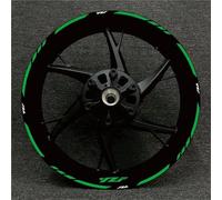 Motorradaufkleber Reflektierende Motorrad-Radnabenaufkleber Für Yamaha R1 R15 R125 R6 R7 MT-09 MT09 MT07 MT10 TRACER Rim Decals Zubehör(Green)