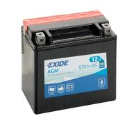 Exide Bike AGM YTX14-BS 12Ah Motorradbatterie 12V (DIN 51214)