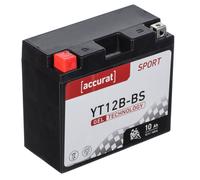 Accurat Sport GEL YT12B-BS Motorradbatterie 10Ah 12V (DIN 51015) YT12B-4 YG12B-4