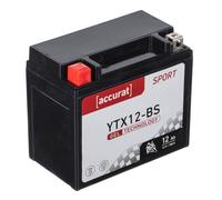 Accurat Sport GEL YTX12-BS Motorradbatterie 12Ah 12V (DIN 51012) YTX12-4 Gel12-12-BS 51012 YB12B-B2