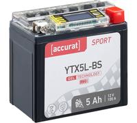 Motorradbatterie YTX5L-BS Gel 12V 5Ah Roller Batterie mit Display Motorrad 4Ah