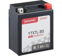 Accurat Motorradbatterie YTX7L-BS - 12V, 7Ah, 130A, zyklenfest, wartungsfrei, Gel - Starterbatterie, Batterie in Erstausrüsterqualität für Rasentraktor, Roller, Motorrad, Quad